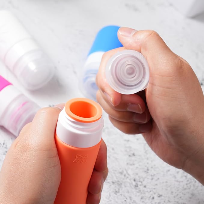 18 Pack travel Bottles for Toiletries, TSA Approved Silicone Travel Containers - Image 5