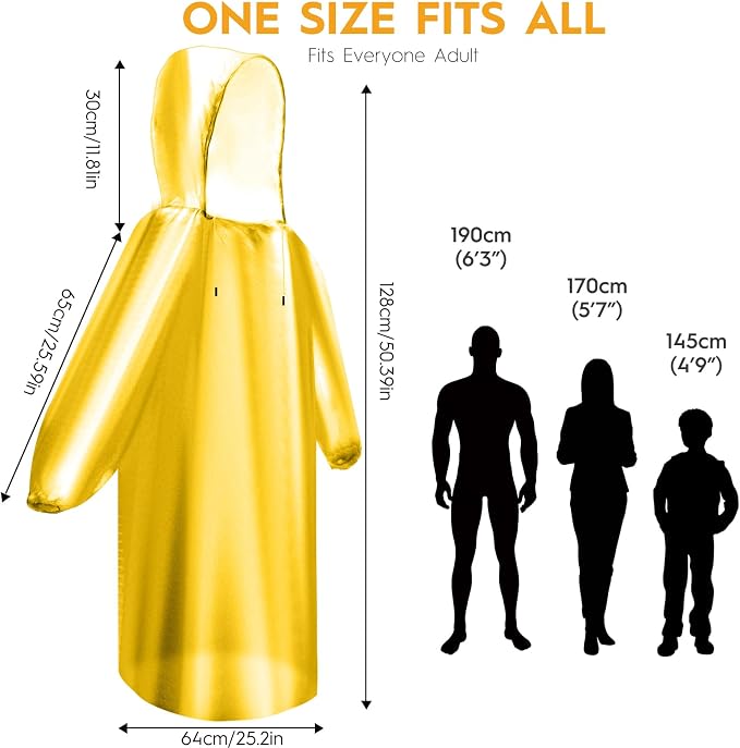 Bruvoalon 6 & 20 Pack Disposable Rain Ponchos - Image 6