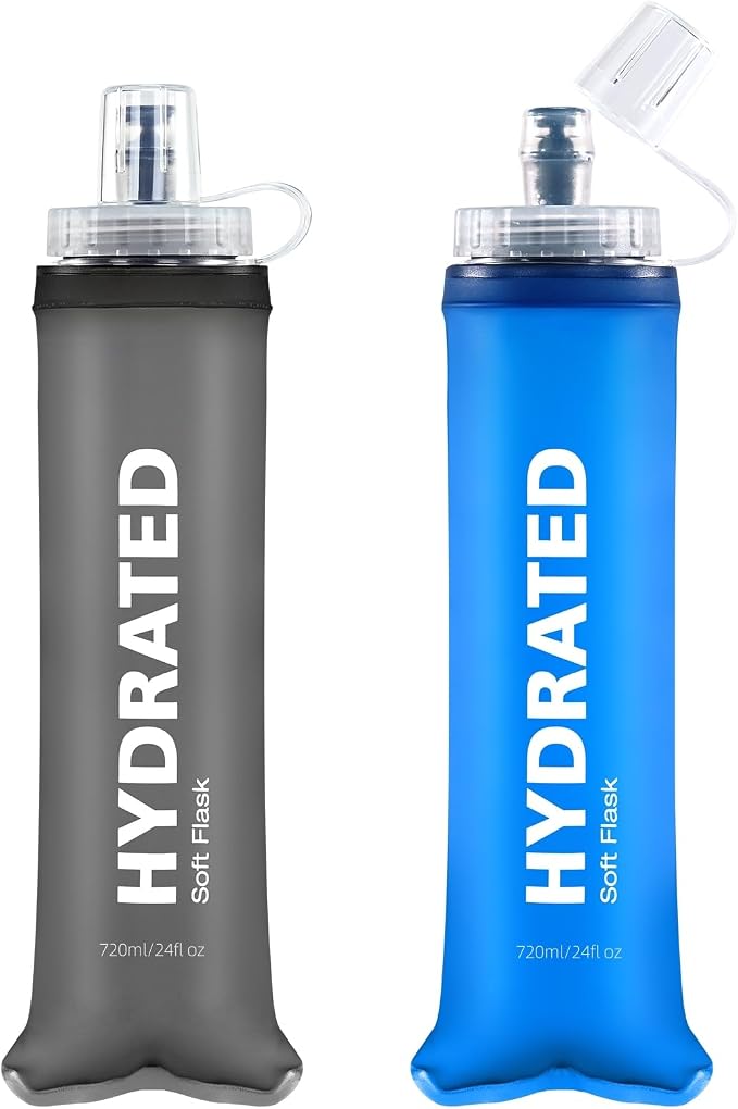 24oz Collapsible Soft Water Bottle, Soft Flask by WEMEET