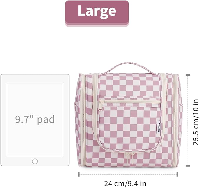 Narwey Checked Hanging Travel Toiletry Bag - Image 7