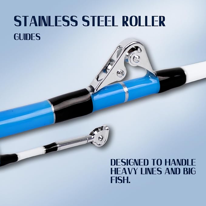 Fiblink Saltwater Fishing Rod Heavy Duty Trolling Rod Conventional Boat Standup - Image 3