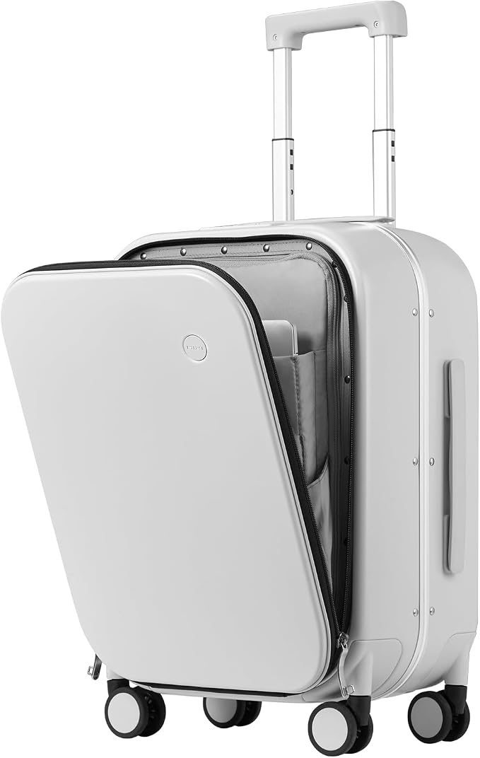 mixi Carry On Luggage, Travel Rolling Luggage Aluminum Frame PC Hardside by MIXI