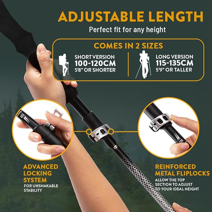 Premium Foldable Hiking Poles by USA Brand - Image 4