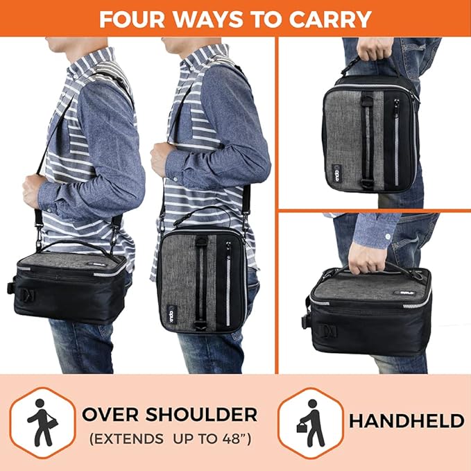 opux Insulated Lunch Box for Men Women Adult, Compact Lunch Bag for Kids Boy - Image 4