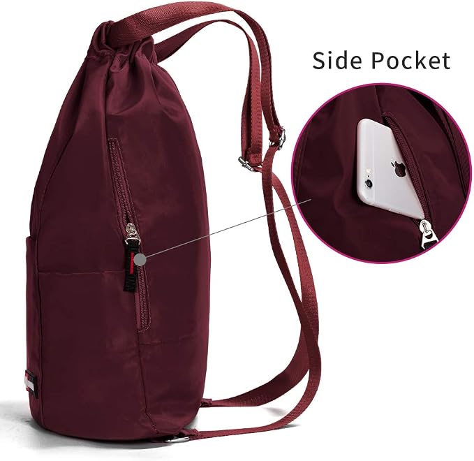 ZOORON Waterproof Drawstring Gym Backpack Bag - Image 2