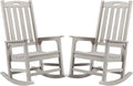 Psilvam Oversized Outdoor Rocking Chair Set of 2, Porch Rocker by PsilvamGardenFurniture