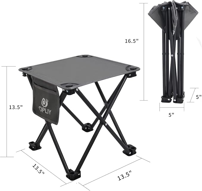 Opliy Camping Stool, Folding Small Chair Portable Camp Stool - Image 3
