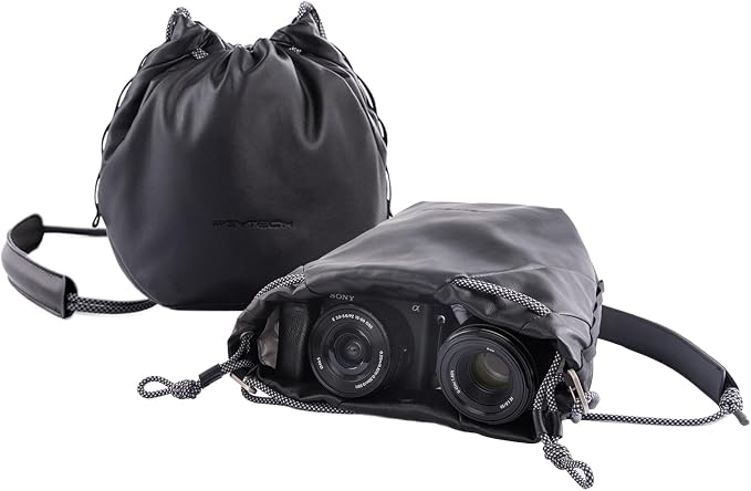 PGYTECH OneGo Drawstring Small Camera Bag, Leather Soft Camera Pouch compatible by PGYTECH-US