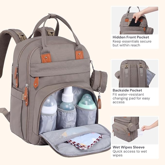 BabbleRoo Diaper Bag Backpack - Image 5