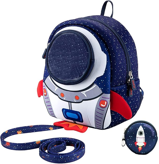 JiePai Toddler Rocket Backpack Leash Anti-lost Waterproof 3D Cartoon Kids - Image 2