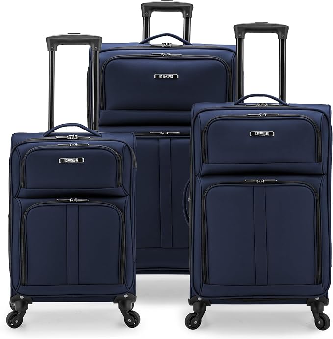 U.S. Traveler Anzio Softside Expandable Spinner Luggage, 3-Piece Set by USTraveler