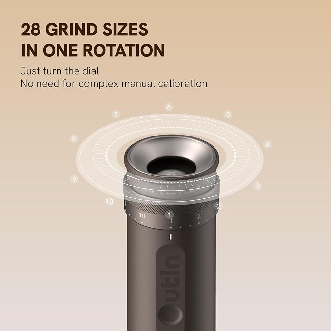 OutIn Fino Portable Electric Coffee Grinder, Adjustable Coffee Bean Grinder - Image 3