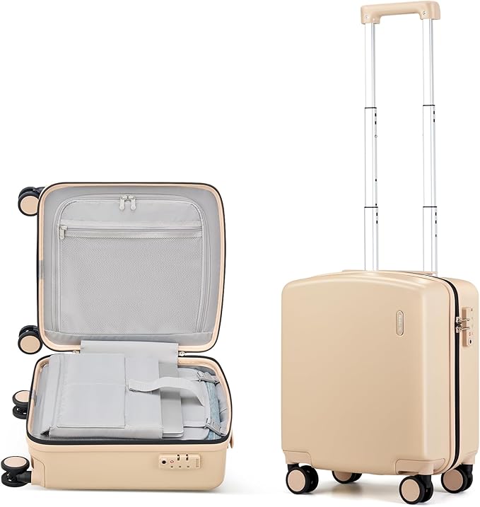 Hanke 16 Inch Underseat Carry On Luggage, Airline-Approved Hard Shell Small by Hanke