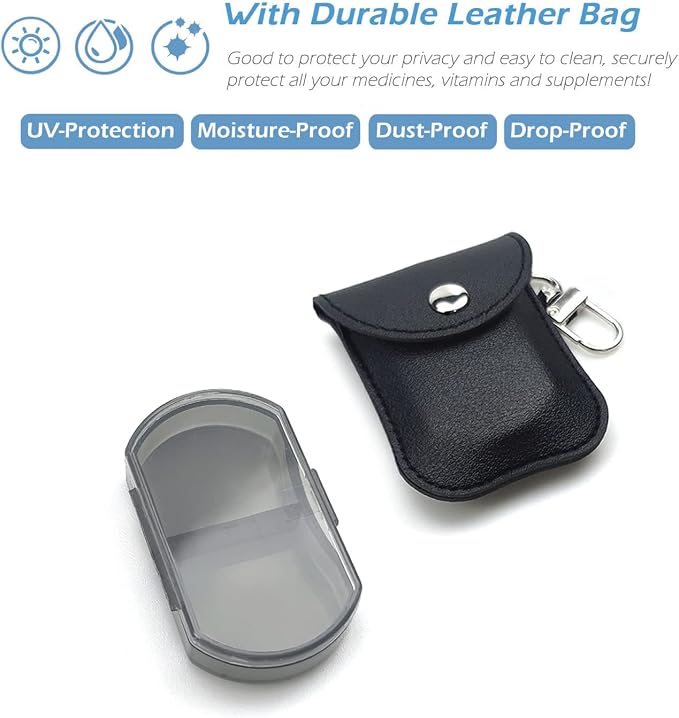 VOFOON Small Pill Organizer, Travel Pill Box - Image 2