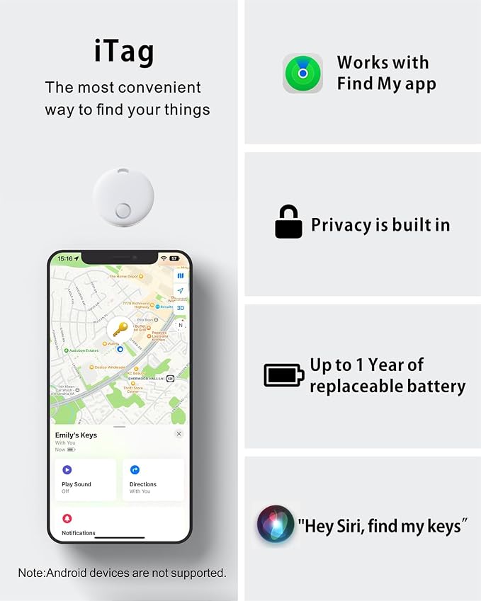 Reyke Smart Tag, Works with Apple Find My, Item Locator - Image 7