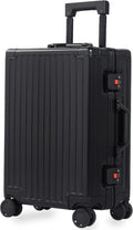 All Aluminum 24 Inch Check In Luggage Hard Shell Suitcases by VentureVault
