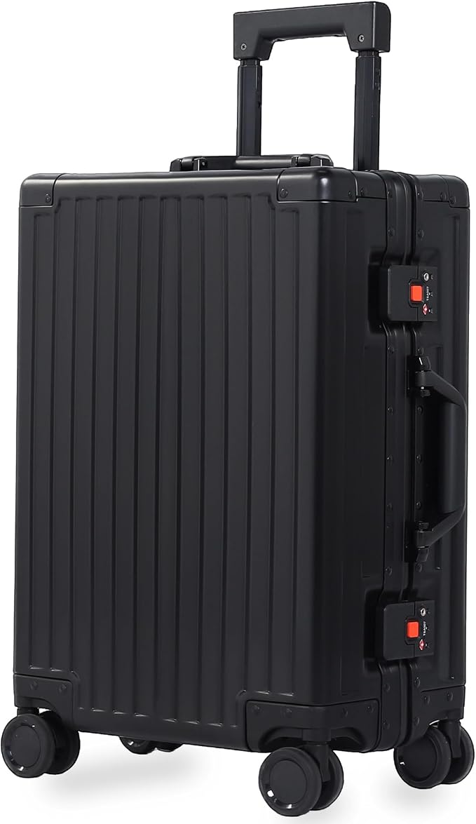 All Aluminum 24 Inch Check In Luggage Hard Shell Suitcases by VentureVault
