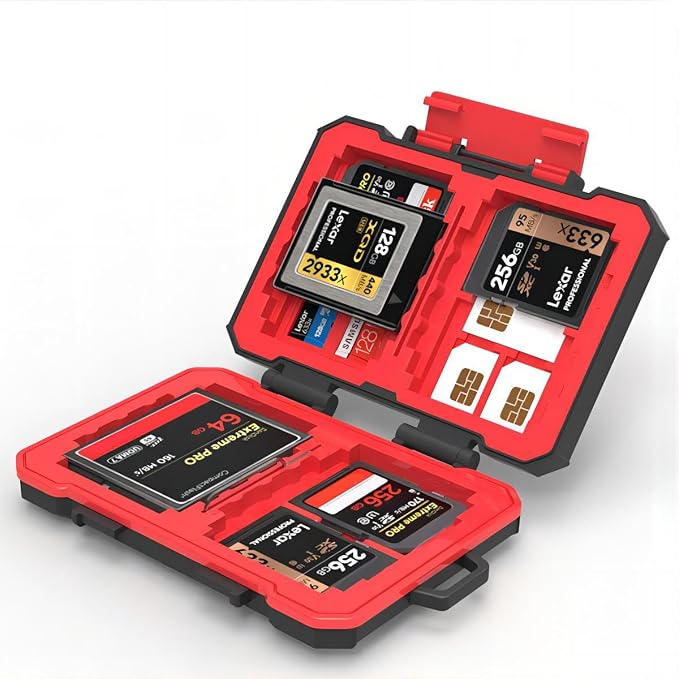 28 Slots Memory Card Case, for 4 SD and 12 TF Cards, Photography Accessories - Image 4