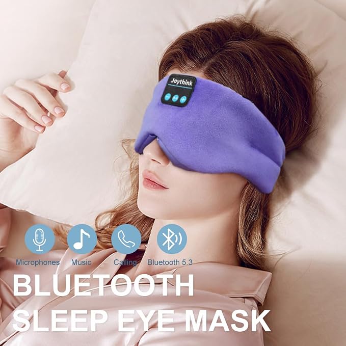 Joythink Sleep Mask Headphones Silk Wireless Bluetooth Headband Eye Mask - Image 5