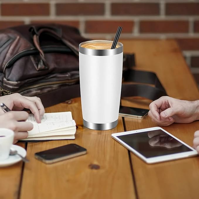 VEGOND 20oz Tumbler with Lid and Straw Stainless Steel Tumbler Cup Vacuum - Image 6