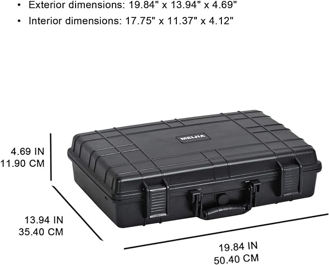 MEIJIA Portable Waterproof Protective Case, Hard Camera Case, Customized Fit - Image 4