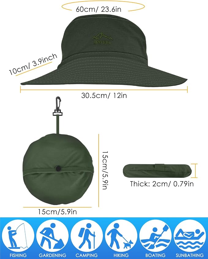 BROTOU Foldable Bucket Hats for Women/Men, UPF 50+ Wide Brim Sun Hat, - Image 6