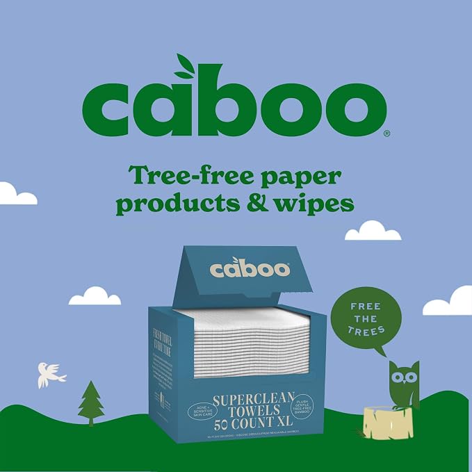 Caboo Bamboo Disposable Face Towels – 50 Soft, Lint-Free Towels | Biodegradable - Image 9