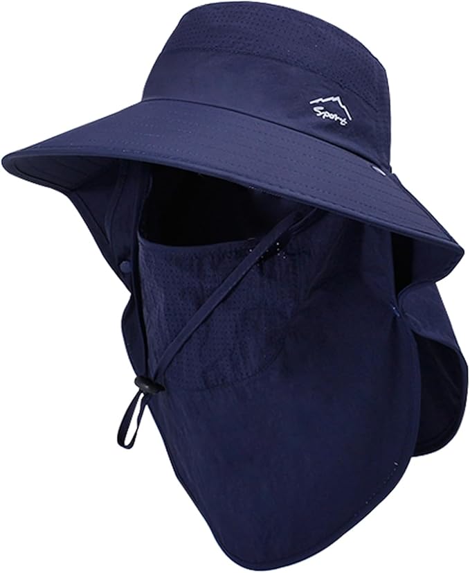 Sun Hat for Men Women with Neck Flap, UPF 50+ UV Protective Hiking Fishing Hats by ZOORON