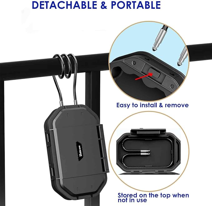 Waterproof Lock Box, Portable 4-Digit Combination Safe Boxes - Image 5