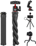 ULANZI Camera Tripod, Mini Flexible Stand w Hidden Phone Holder w Cold Shoe by ulanzi