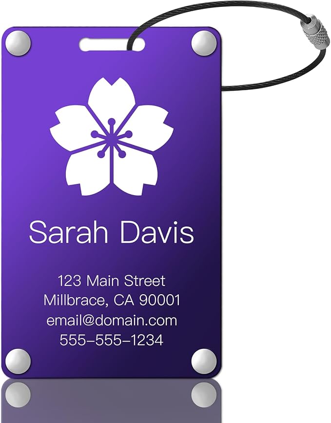 Personalized Luggage Tags: Custom Metal Luggage Tags by Kcule