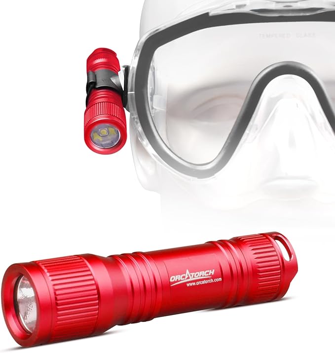 ORCATORCH D560 Mini Scuba Dive Light Headlamp 650 Lumen Mask Diving Flashlight by ORCATORCH