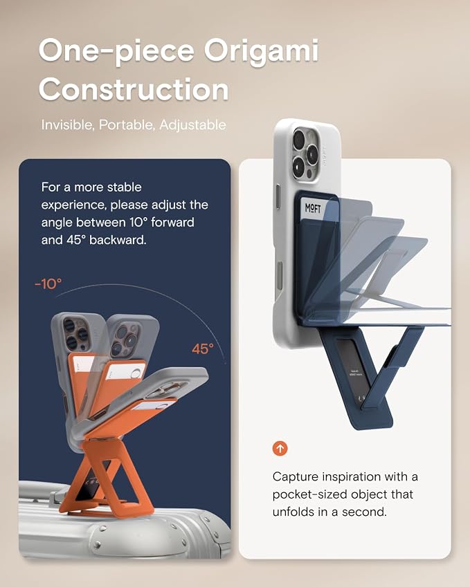 MOFT Phone Tripod Wallet for iPhone, Mulit-Angles, Lightweight & Portable Phone - Image 3
