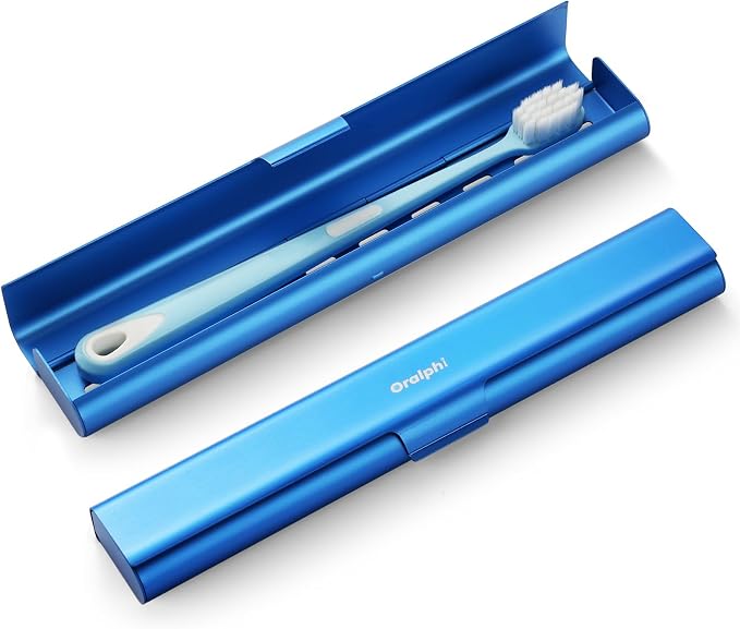 Aluminum Toothbrush Travel Case, Portable Travel Toothbrush Holder, Durable by Oralphi