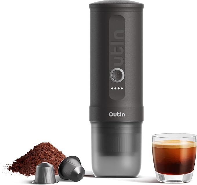 OutIn Nano Portable Electric Espresso Machine, Travel Coffee Maker by YourPersonalMobileCoffeeStation