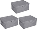 ANMINY 3PCS Storage Bins with Zipper Lids 13 Qt Lidded Fabric Storage Boxes by ANMINY