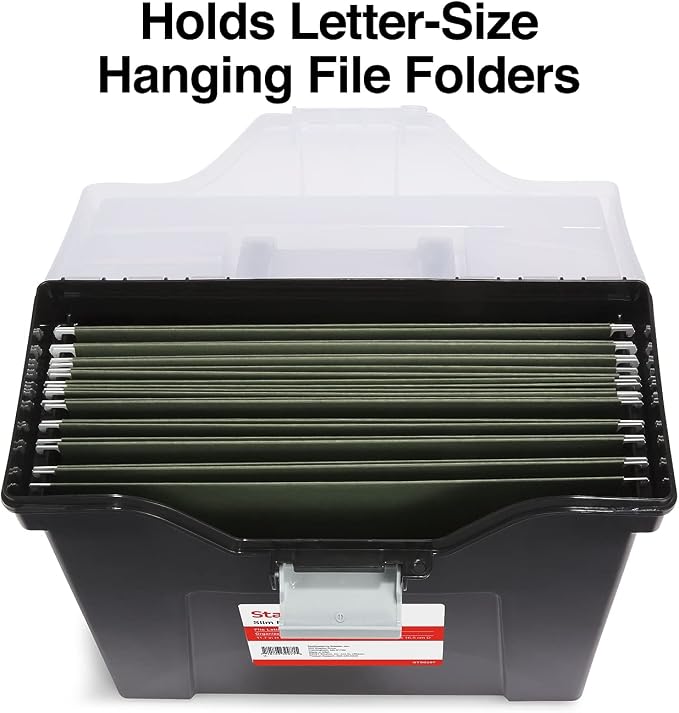 STAPLES Slim Portable File Tote, Letter Size - Image 3