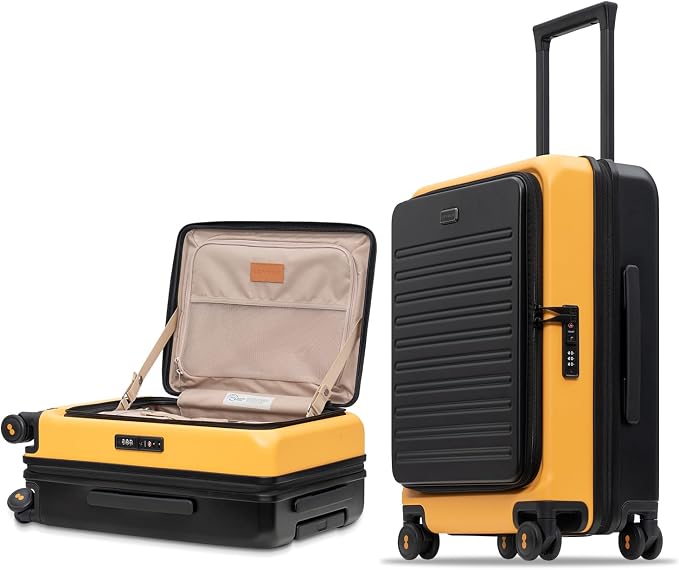 LEVEL8 Top Opening Carry on Luggage Hardshell, Large Suitcases by LEVEL8