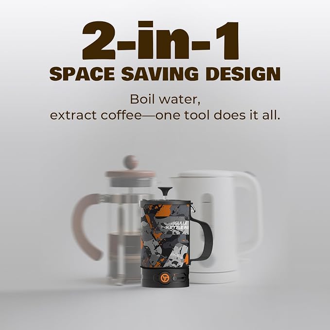 Electric French Press Coffee Maker, 120V Boil Water & Press Coffee 2-in-1 - Image 4