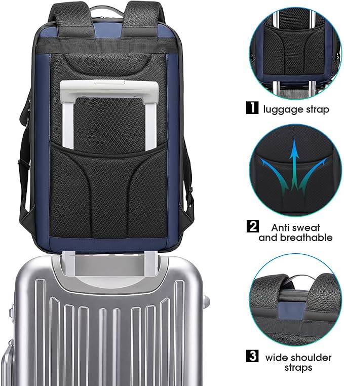 BANGE Anti Theft Business Backpack Fits 15.6 Inch Laptop, Lock Backpack - Image 7