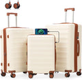 luggage sets 3 Piece with Spinner Wheel, 100% PC Material Lightweight Durable by Xurwiin