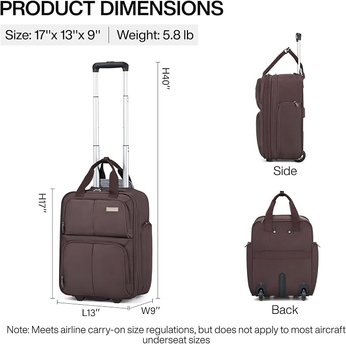 Hanke Softside Expandable Underseat Carry On luggage - Image 3