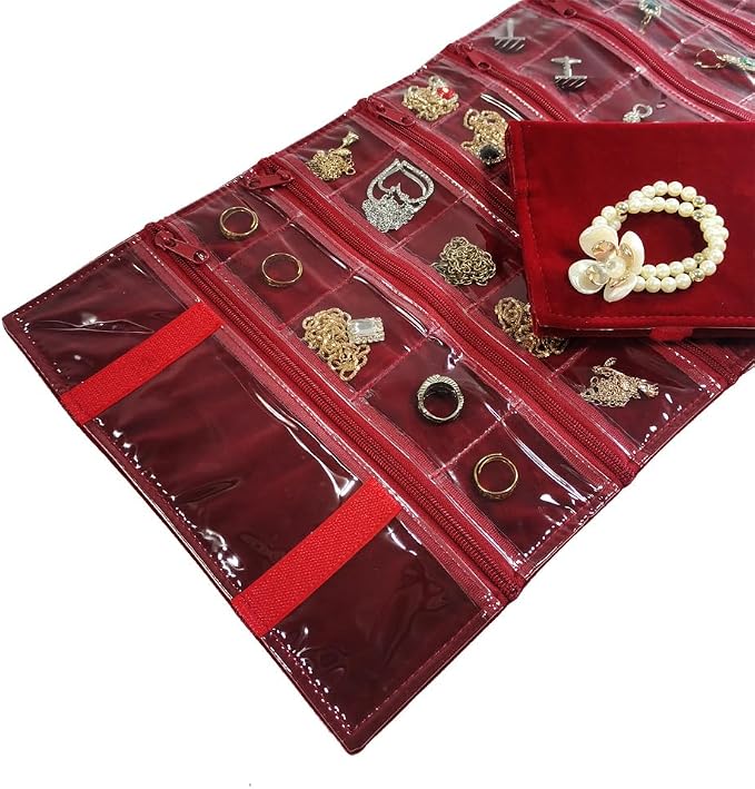 Travel Jewelry Roll Bag Portable Organizer Pouch - Image 6