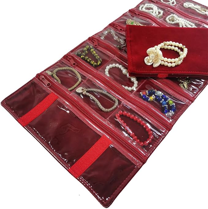 Travel Jewelry Roll Bag Portable Organizer Pouch - Image 7