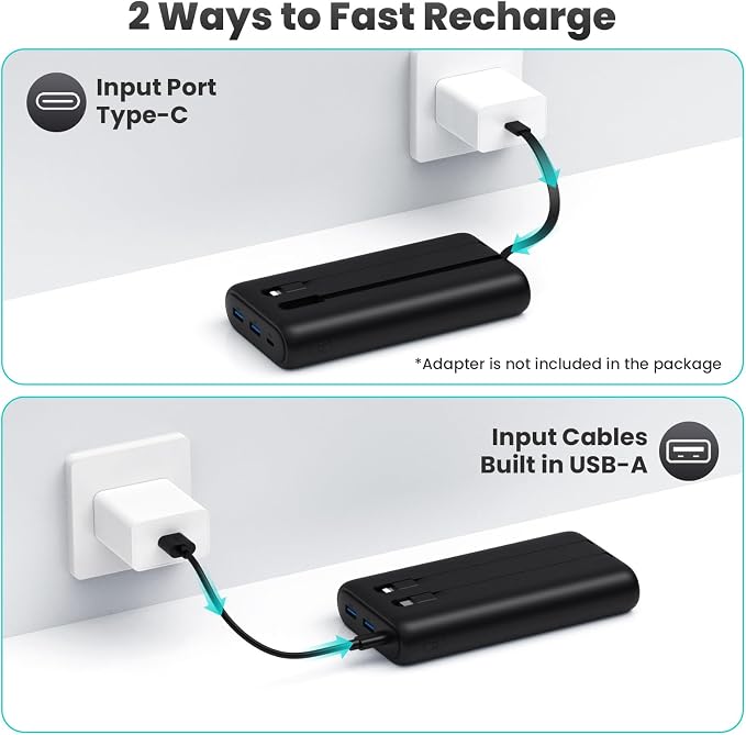 Portable Charger Power Bank 40, 800mAh 25W Fast Charging USB C Portable Charger - Image 6