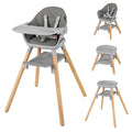 BABY JOY Baby High Chair, 6 in 1 Convertible Wooden Highchair by BABYJOY