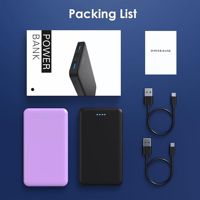 Portable Charger Power Bank 10000mAh, Ultra Slim Compact External Battery Pack - Image 7