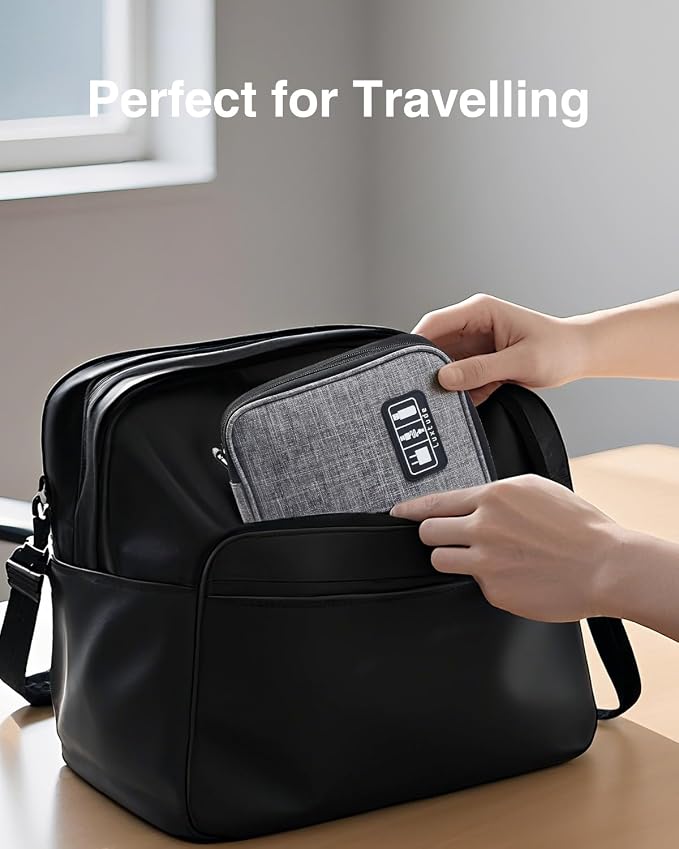 Luxtude Electronics Organizer, Portable Cable Organizer Bag - Image 7