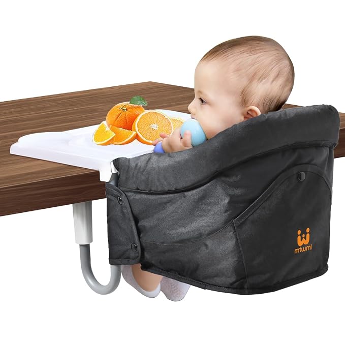 MTWML Hook On High Chair with Tray, Portable Baby High Chair That Attaches to by MTWML