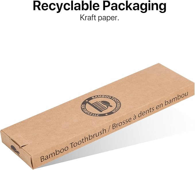 Sea Turtle Plant-Based Bristles, Bamboo Toothbrushes, Soft Natural Toothbrush - Image 3